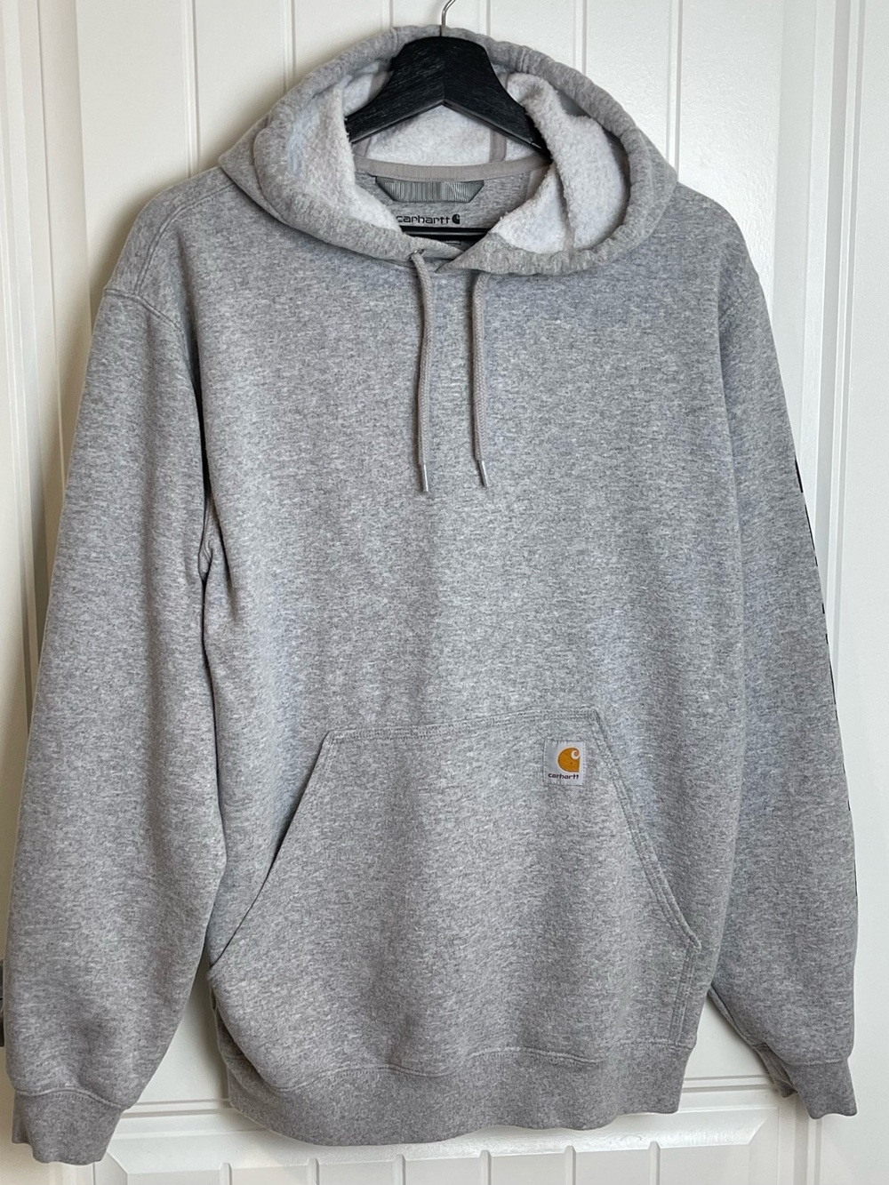 Carhartt Loose Fit Hooded Sweatshirt Heathered Grey S Regular